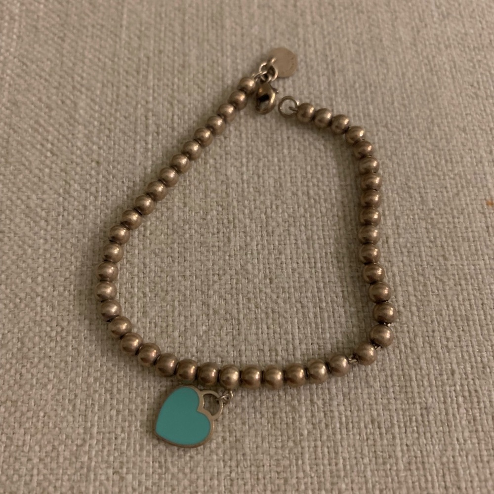 Tiffany& Co Mini Heart Bead Bracelet